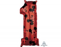 Шар (26"/66см) Цифра, "1", Микки Маус, 1 шт. 