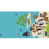 Скатерть полиэтиленовая, Пираты, С Днем Рождения! 137х181см, 1 шт.