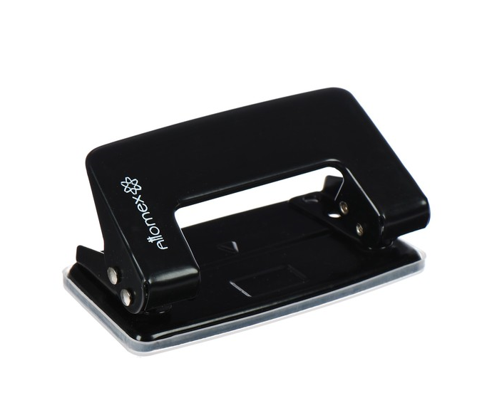 Дырокол 10л метал Attomex, чёрный, 1 шт.