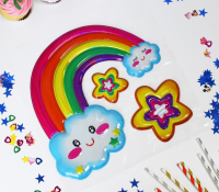 Наклейки на воздушные шары "Радуга", 1 шт.