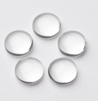 Основа для кабошона (25мм), прозрачный, стекло, 50 шт.