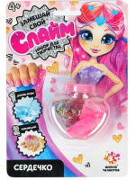 Набор для творчества замешай свой слайм "Сердечко", 1 шт.