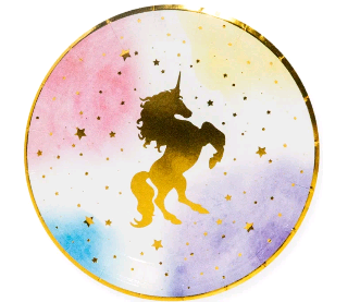 Тарелки (7''/18 см) Звездный единорог, 6 шт.