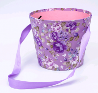 Коробка для цветов (16*16*13,2см), Сиреневая, 1 шт.