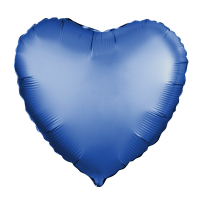 Шар (19''/48 см) Сердце, Лазурь, Сатин, 1 шт.
