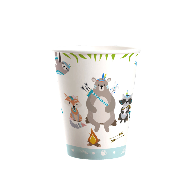 Стаканы (190 мл) "С Днем Рождения! Зверята Бохо", 6 шт.