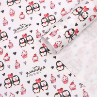 Бумага крафт (50*70см), Пингвины, 5 шт.