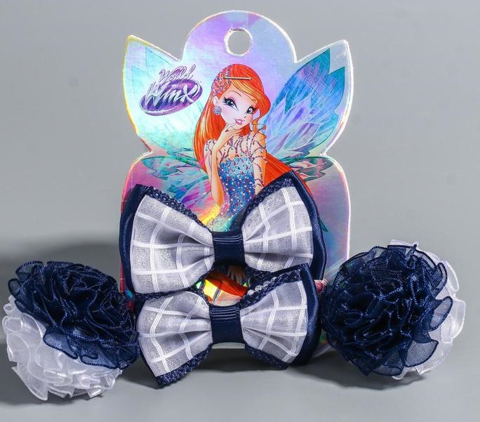 Набор для волос, Винкс, 7,5*7,5 см, 3 шт.