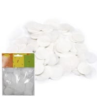 6055769 Конфетти бумажное (2,5см), Круги, Белые, 14 гр.