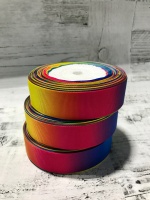 Лента репсовая (25мм*22,85м), Радуга прямая, 1 шт.