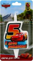 Безымянный Свеча Цифра, 5 Тачки, 12 см, 1 шт.