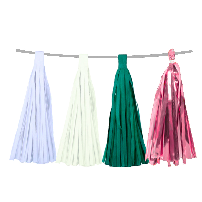 Набор гирлянд "Тассел" ассорти Ботаникал (белый, айвори, темно-зеленый, роза голд), 20 шт.