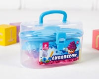 Набор аквапеска "Вкуснятина", песок 3 цвета по 50 гр, игрушки 3 шт, формочки и лопатки, 1шт.