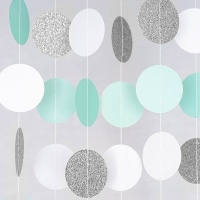 793535a2f3c5c3e93ca8fa05ca25f9df Подвеска (200см), "Круги", Голубой микс, 1 шт.