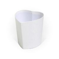 Коробка-сердце для цветов (14,5*13,2*10см), Белая, 1 шт.