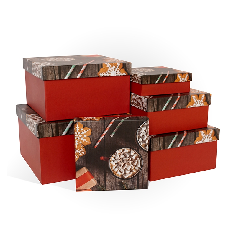 Коробка квадратная (15х15х5см), Праздник для двоих, 1 шт.