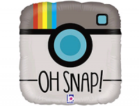 Безымянный Шар (18"'/45 см) Квадрат, OH SNAP! Фотоаппарат, 1 шт.