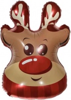 1 Шар (28''/71см) Фигура, Веселый олень, 1 шт.