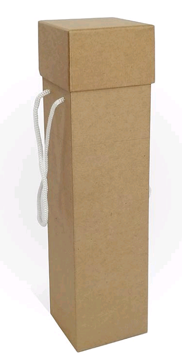 Коробка под бутылку (8*8*31 см), Крафт, 1 шт.