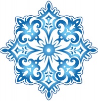 Наклейка "Снежинка", 10 шт.