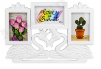 Фоторамка-коллаж (3 фото 10x15) "Милые фламинго", 1 шт.