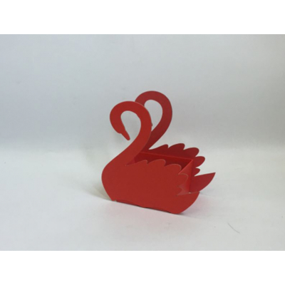 Подарочная коробка Лебедь (22.3x10.7x23.5cm), Красная, 1 шт.