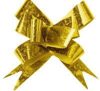 Бант-бабочка (1,8см), Желтый, голография, 5 шт. 