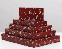 Коробка (30*20*4 см), Сердечки-скрепочки, 1 шт.