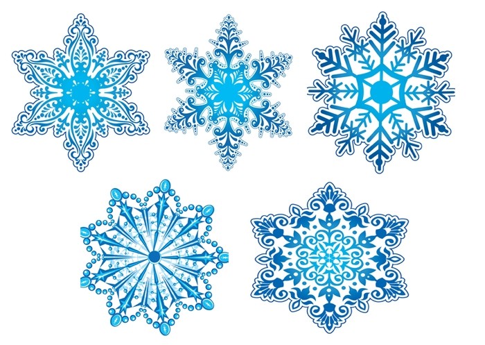 Оформительский набор, "Снежинки", 1 шт. 