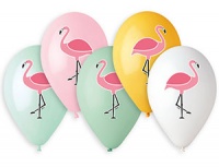 Шар (14"/35см) Фламинго 3цв, пастель, ассорти, 1ст., 25 шт.