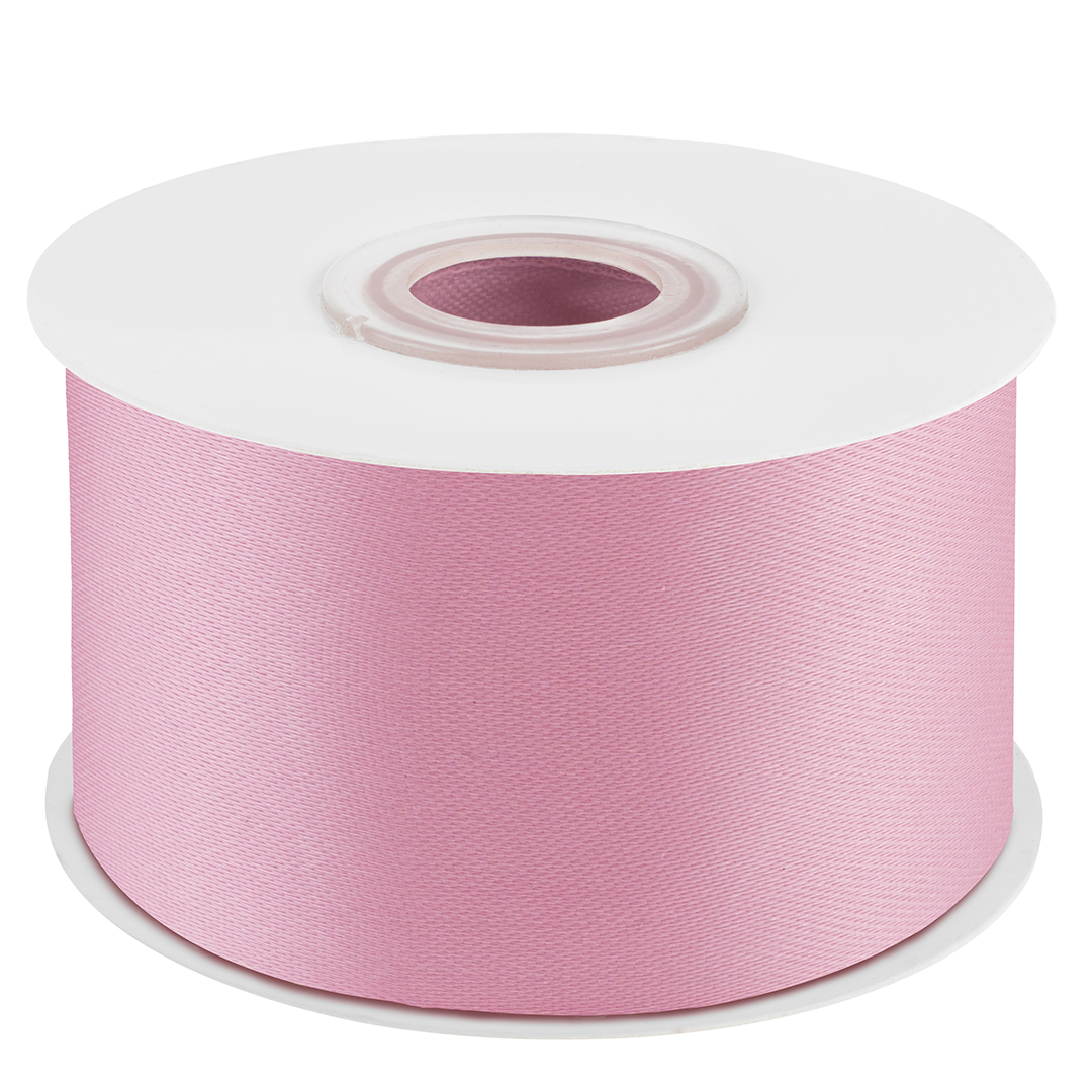 Лента атласная (3,8см*22,85м) Розовый, 1 шт.