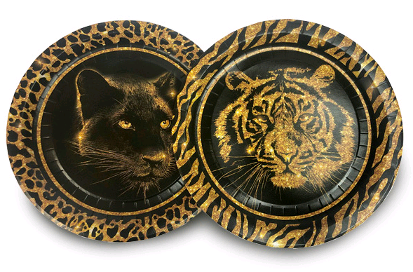 Тарелки бумажные (23 см), Wild Party, 6 шт.