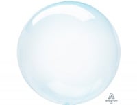 Шар (18"/45см) BUBBLE Б/РИС, Голубой, кристалл, 1 шт. (под заказ, 10 дней)