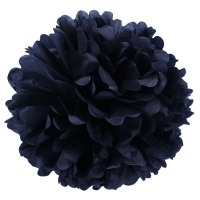 Бумажный помпон (14''/36см), Черный, 1 шт.