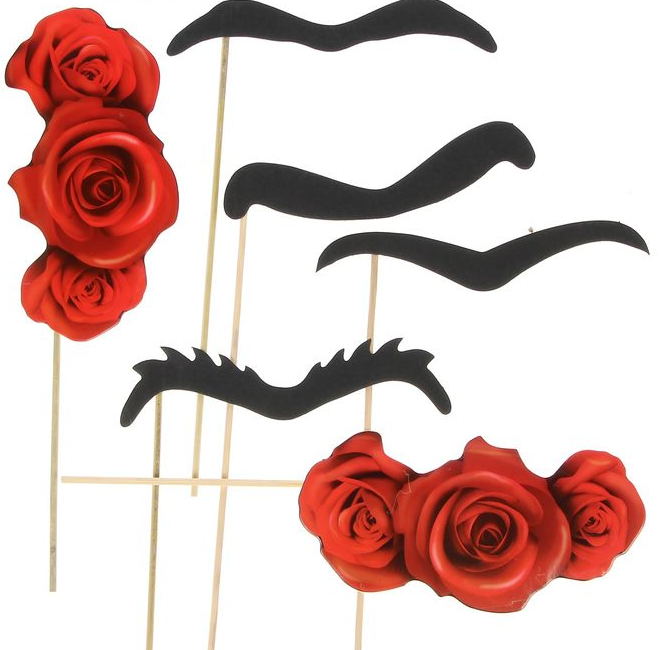 Набор фотобутафории "Испанские брови", 6 шт.