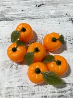 Муляж мандарин с листиком, 1 шт.