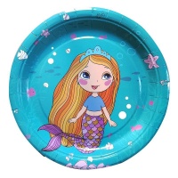 Тарелки (18см), "Русалочка", набор 6 шт.