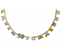 Гирлянда-буквы (240 см), С ДР 50 голография, 1 шт.