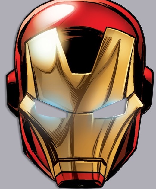 Маска карнавальная "Железный человек", 18х23,5 см, 1шт.