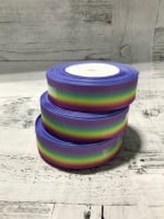 Лента репсовая (25мм*22,85м), Сиреневые полосы, 1 шт.