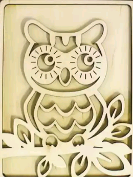 Рамка для пластилина (19*15*0,6см), "Совёнок", Фанера 3мм, неокаш, 1 шт.