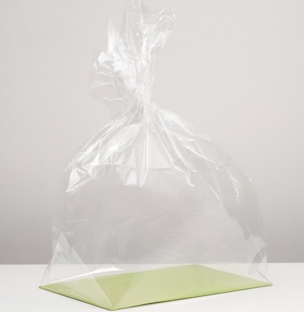 Пакет "Подарочный", с жестким дном, №5 прозрачный, 28х40х100 см, 1 шт.