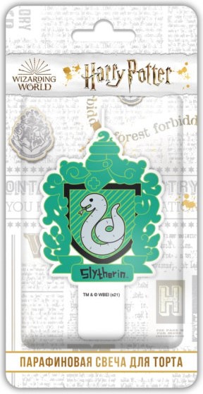 Свеча Фигура, Гарри Поттер, Герб Слизерин, 7 см, 1 шт.