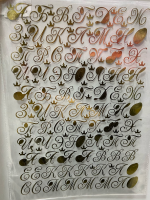 Набор наклеек из термотрансферной пленки, "Ассорти" №17, золото, 1 шт.