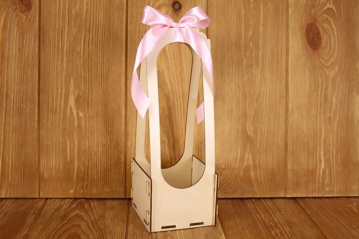 Подарочная упаковка универсальная (11*11*29см), Фанера 3мм, неокраш., оформл., 1 шт.