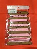 Лента в наборе (10мм*1м), Ассорти розовое, 6 шт.