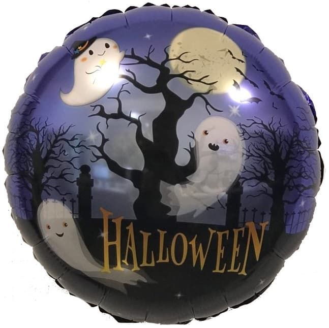 Шар (18''/46 см) Круг, Ночь привидений, 1 шт.