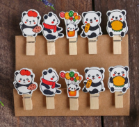 Прищепки декоративные, Панды, набор 10 шт.