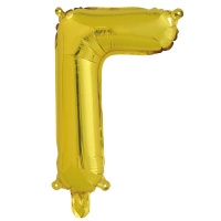 Шар с клапаном (16''/41см) Буква, Г, Золото, 1 шт.