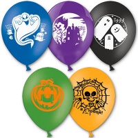 Шар (12"/30см) Страшилки, пастель, ассорти, 2ст.,100шт.